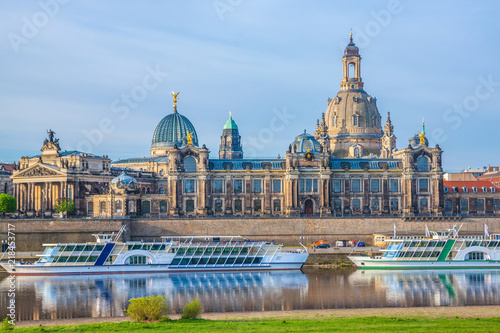 Dresden with Elbe river , Germany