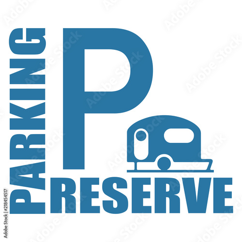 Logo parking réservé.