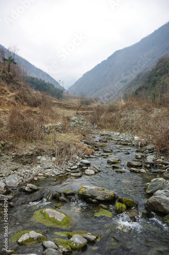 The Stream in the Mountain Area