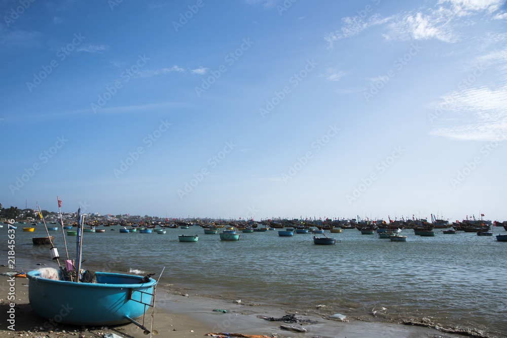 Vietnamese fishing village, Mui Ne, Vietnam, Southeast Asia