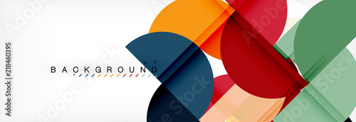 Circle abstract background, geometric illustration