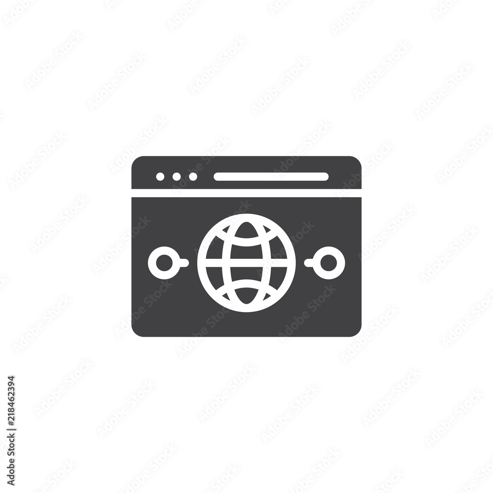 Web news vector icon. filled flat sign for mobile concept and web design. Browser page with globe simple solid icon. Global news symbol, logo illustration. Pixel perfect vector graphics Web news vector icon. filled flat sign for mobile concept and web design. Browser page with globe simple solid icon. Global news symbol, logo illustration. Pixel perfect vector graphics