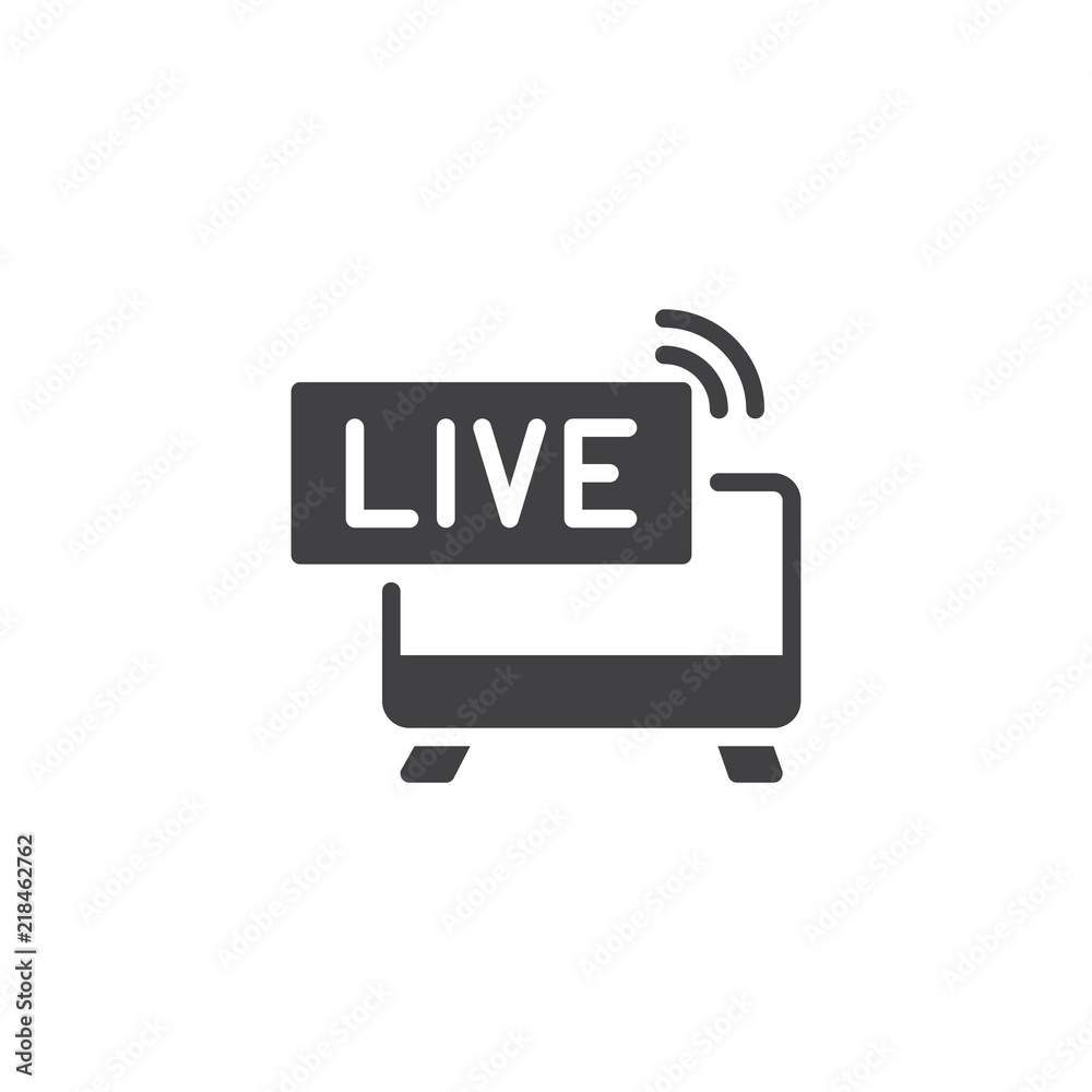 Live news vector icon. filled flat sign for mobile concept and web design. TV news simple solid icon. Symbol, logo illustration. Pixel perfect vector graphics Live news vector icon. filled flat sign for mobile concept and web design. TV news simple solid icon. Symbol, logo illustration. Pixel perfect vector graphics