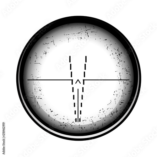 Optical sight on a white background vector illustration. photo