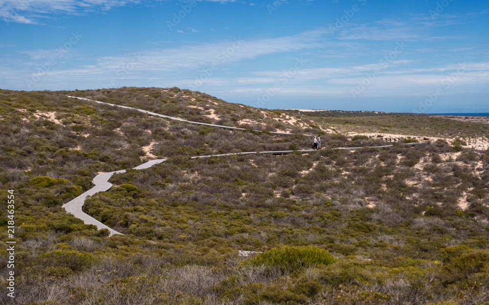 Path through the bush of Kalbarri National Park, WA, Western Australia, Indian Ocean