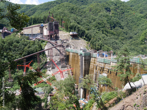 建設中の八ッ場ダム　2018年8月