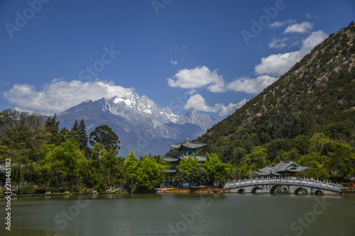 Lijiang old town scene-Black Dragon Pool Park