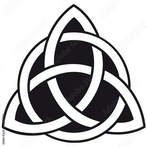 Celtic knot Triskele template silhouette 