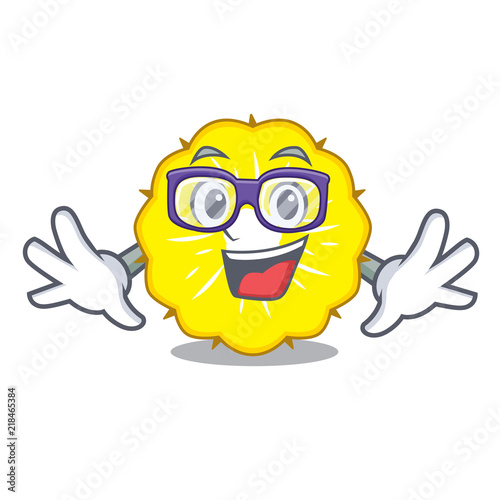 Geek character pineapple slice fresh
