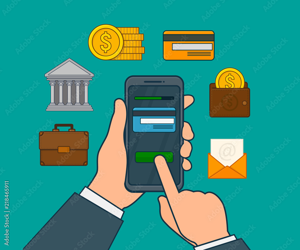 Money transaction, business, mobile banking and mobile payment ...