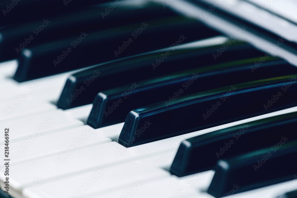 Selective focus of note on piano keyboard. Selective focus of note on piano keyboard.