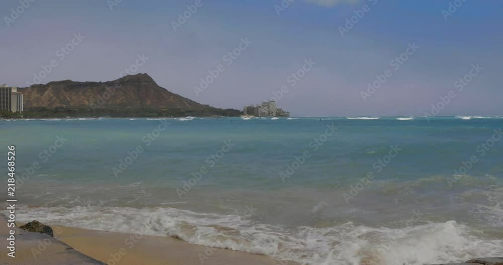 Waves along the shoreline of a beach. Waves along the shoreline of a beach.