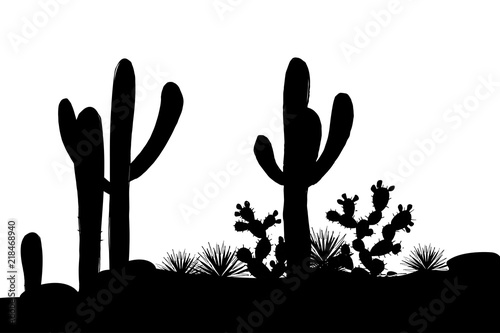Outline Mexican landscape