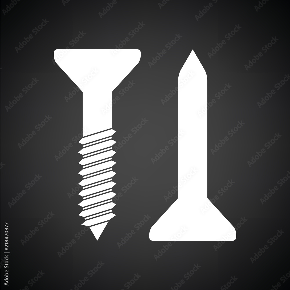 Icon of screw and nail Icon of screw and nail
