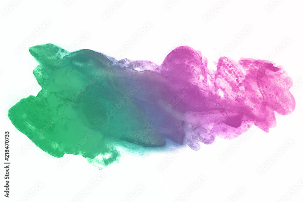 watercolor stain abstract design element purple green creative overflow color