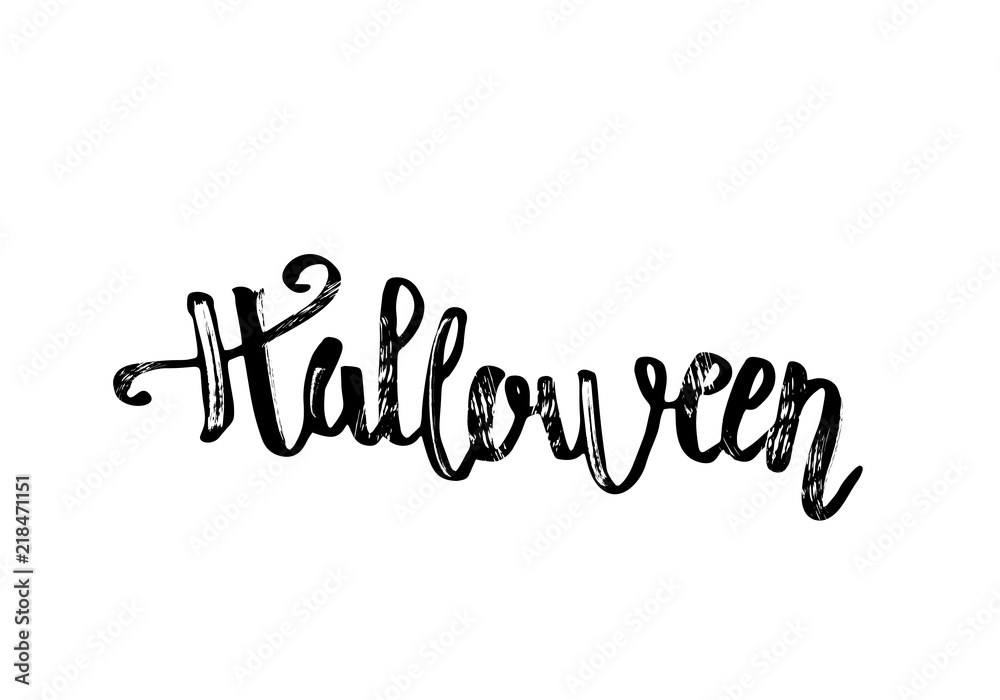 Happy Halloween creative hand lettering composition. Vector illustration. Happy Halloween creative hand lettering composition. Vector illustration.