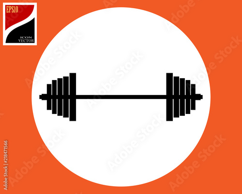 barbell white circle
