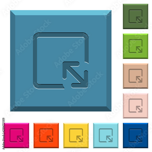Resize object engraved icons on edged square buttons