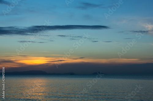 Beautiful sky with sea on sunset © rostovdriver