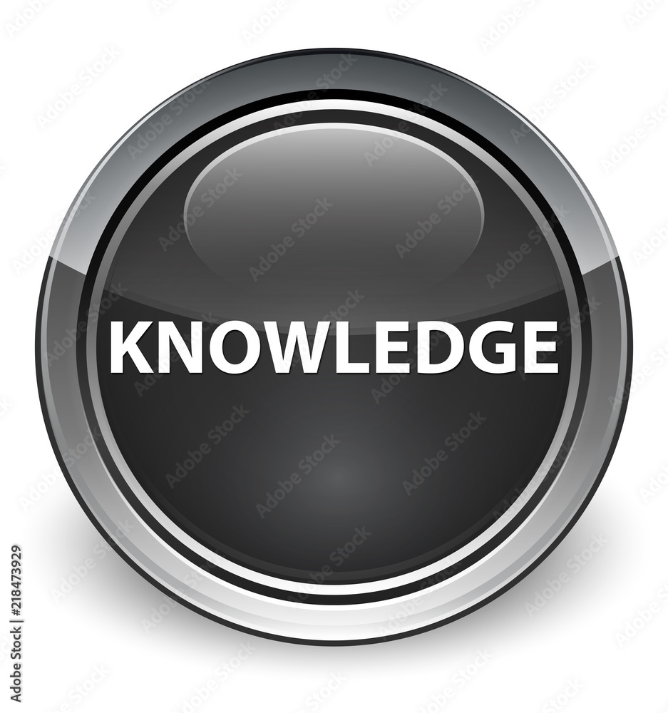 Knowledge optimum black round button Knowledge optimum black round button