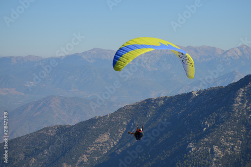 Paragliding in the mountain