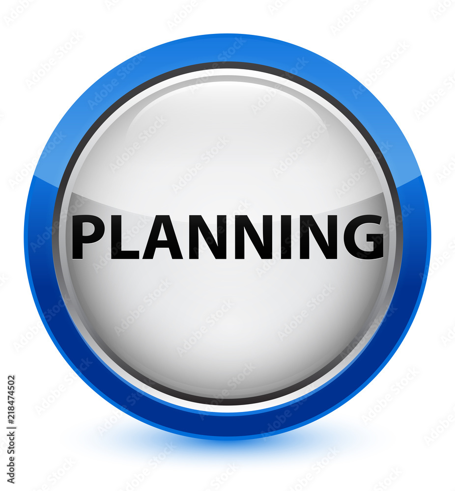 Planning crystal blue round button Planning crystal blue round button