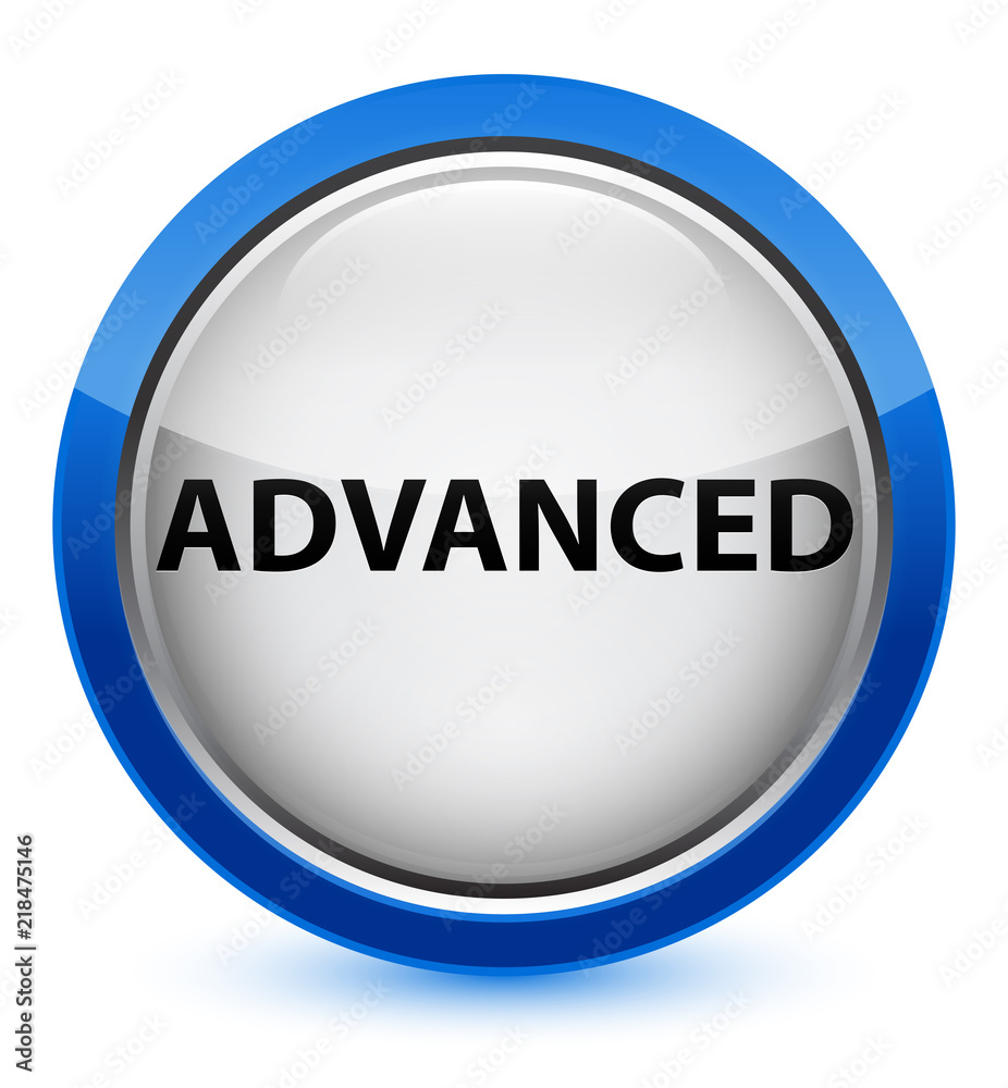 Advanced crystal blue round button Advanced crystal blue round button