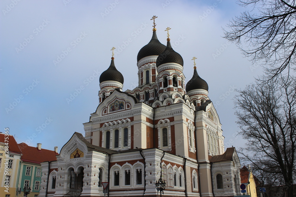 Alexander Nevsky Cathedral orthodox church in tallinn, estonia