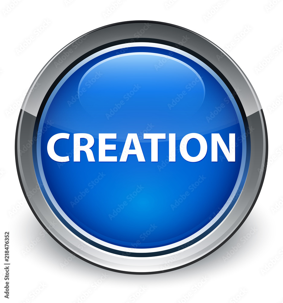 Creation optimum blue round button Creation optimum blue round button