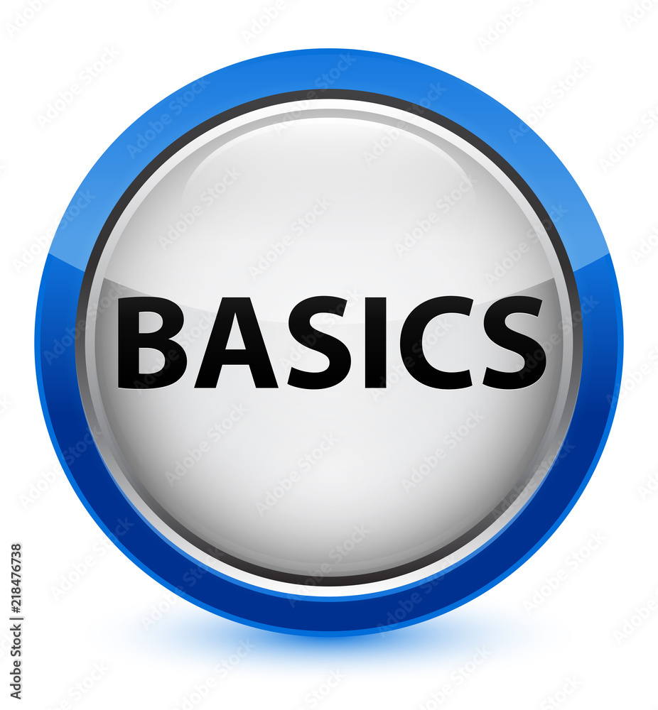 Basics crystal blue round button Basics crystal blue round button