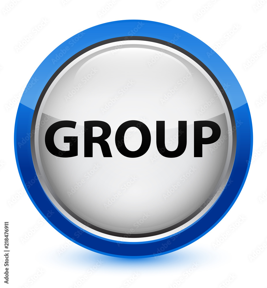 Group crystal blue round button Group crystal blue round button
