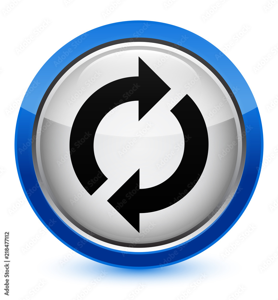 Update icon crystal blue round button Update icon crystal blue round button