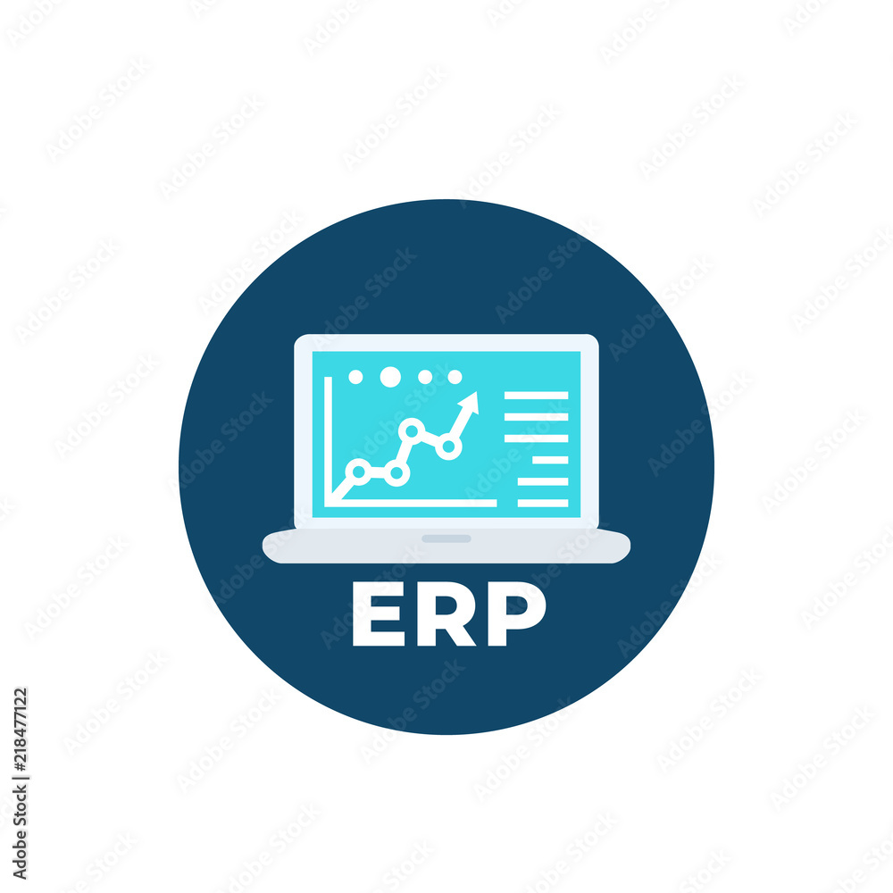 ERP system software icon, vector 素材庫向量圖 | Adobe Stock