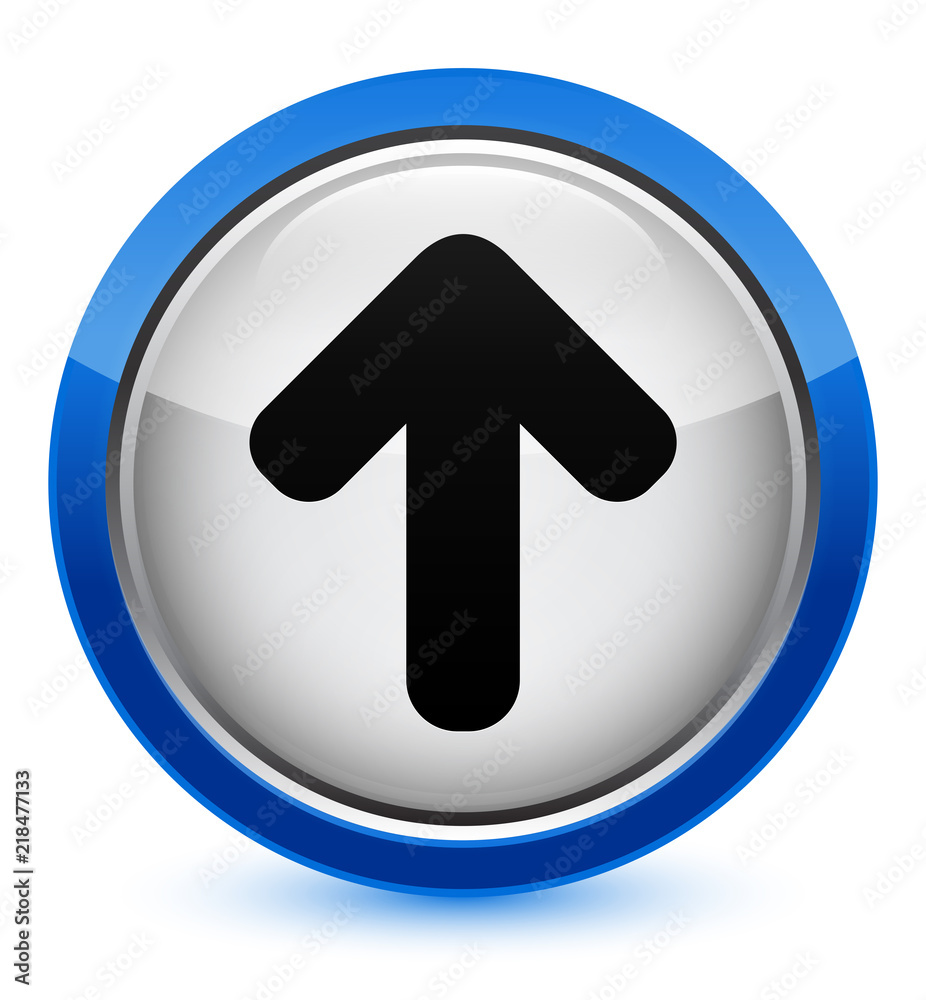 Upload arrow icon crystal blue round button Upload arrow icon crystal blue round button