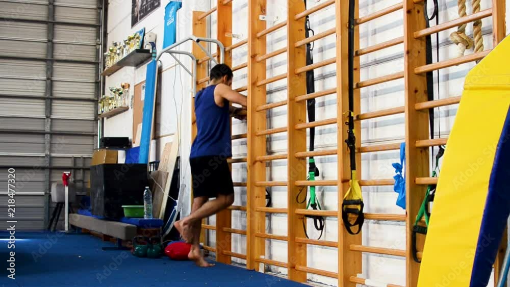 still shot of ankle exercises based on gymnastics fitness elements still shot of ankle exercises based on gymnastics fitness elements