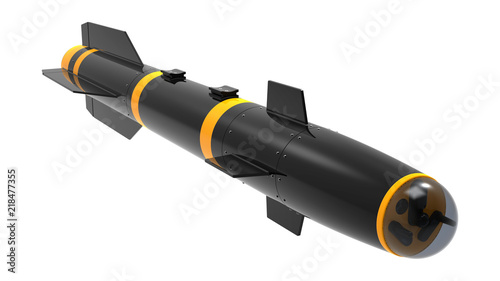 3d render of a ballistic missile