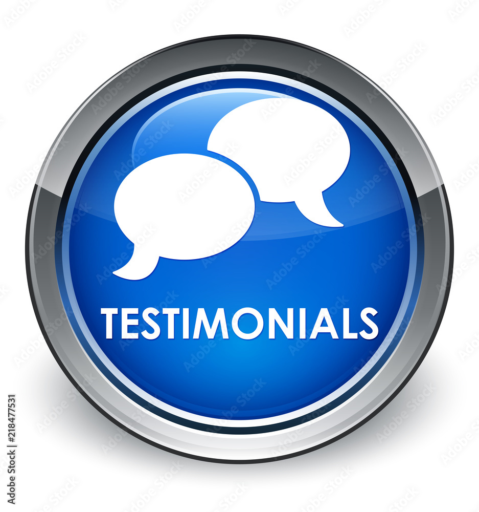 Testimonials (chat icon) optimum blue round button Testimonials (chat icon) optimum blue round button