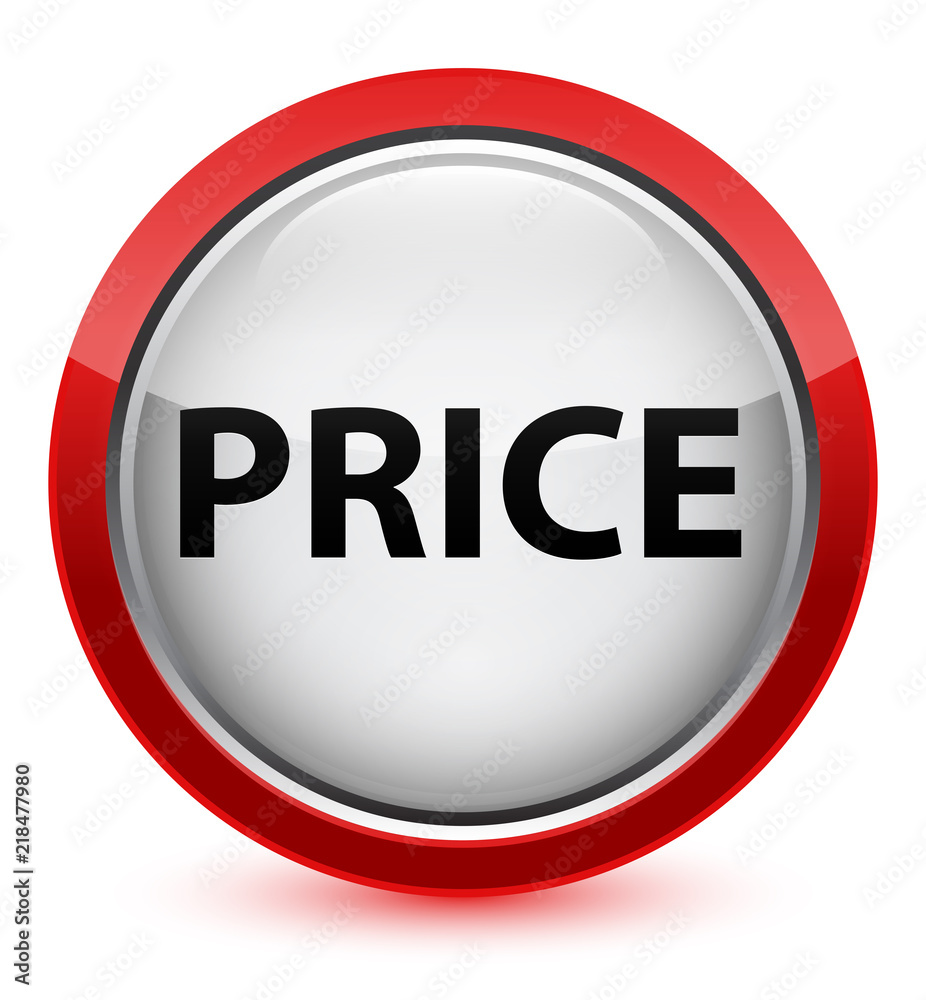 Price crystal red round button Price crystal red round button