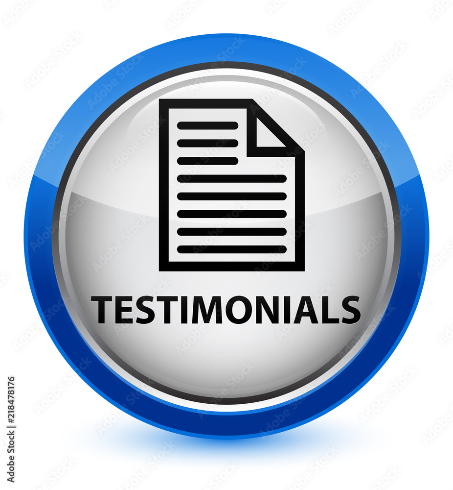 Testimonials (page icon) crystal blue round button Testimonials (page icon) crystal blue round button