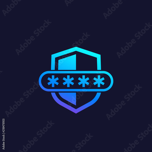 password access, computer security vector icon