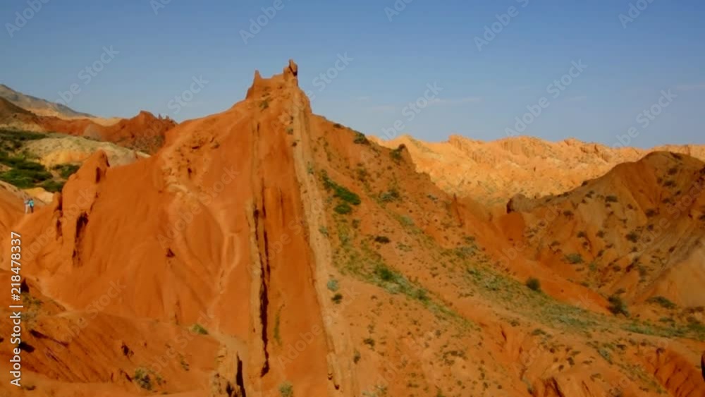 Fairy Tale Canyon, rock formations on the Issyk-Kul lake. Kyrgyzstan.Central Asia Fairy Tale Canyon, rock formations on the Issyk-Kul lake. Kyrgyzstan.Central Asia