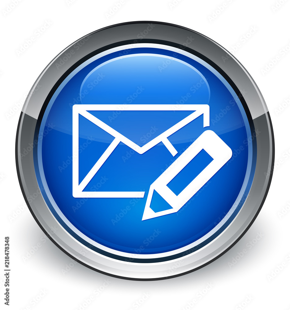 Edit email icon optimum blue round button Edit email icon optimum blue round button