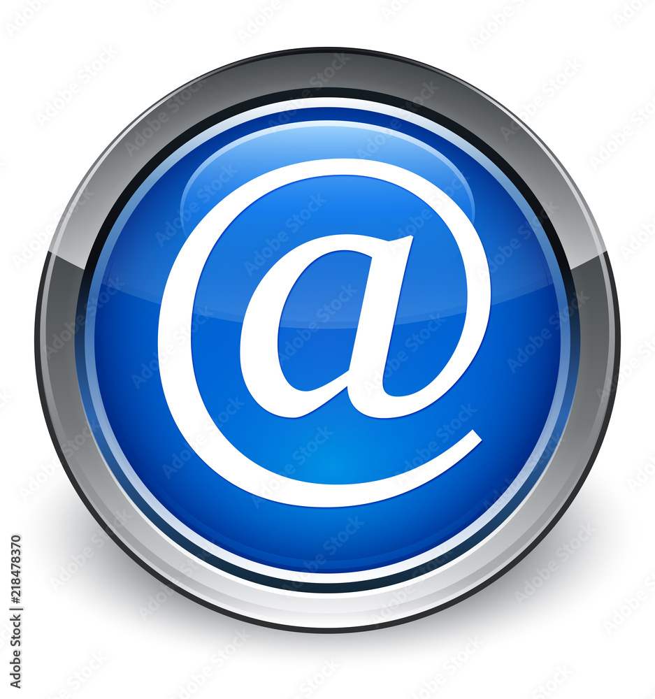 Email address icon optimum blue round button Email address icon optimum blue round button
