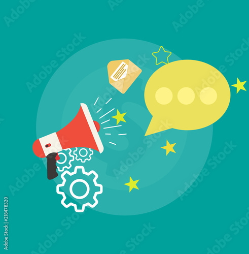 Communication concept notification application sign. Website message device isolated icon. Marketing comment vector electronic mail. Flat inbox alert social illustration. App speech reminder