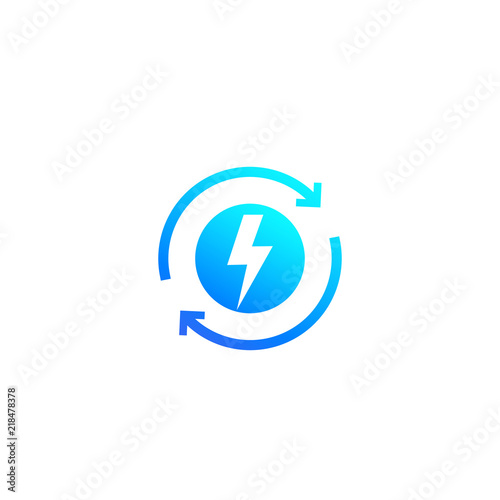 recharge vector icon