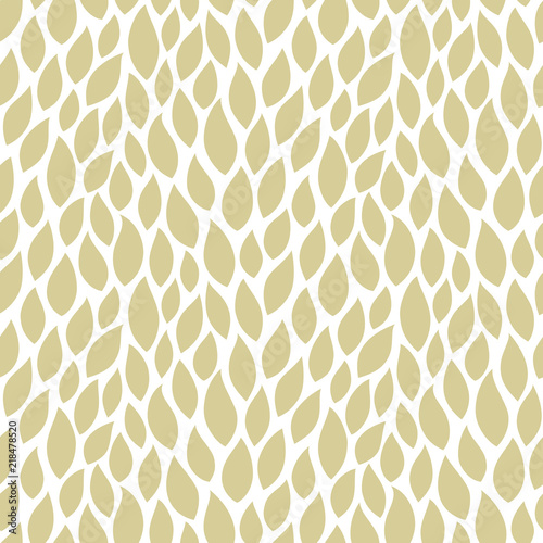 Vector pattern with golden leaves. Seamless pattern.