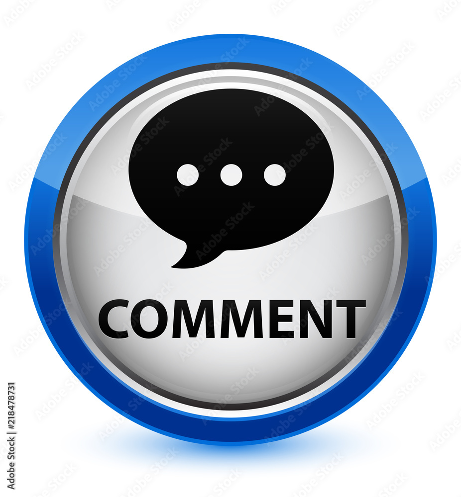 Comment (conversation icon) crystal blue round button Comment (conversation icon) crystal blue round button
