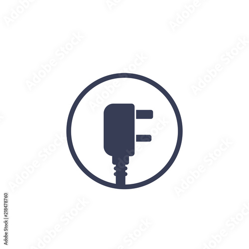 uk electric power plug, vector icon