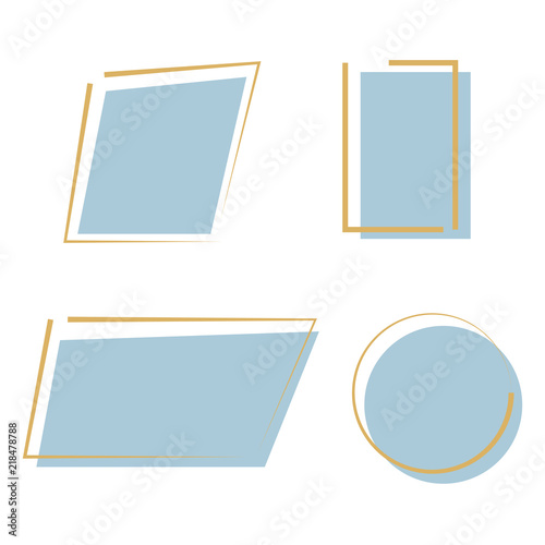 Abstract frame colorful design background. Modern backdrop geometric vector concept. Decorative trend art line illustration isolated. Idea ornament closeup. Simple shape element with pastel color fun
