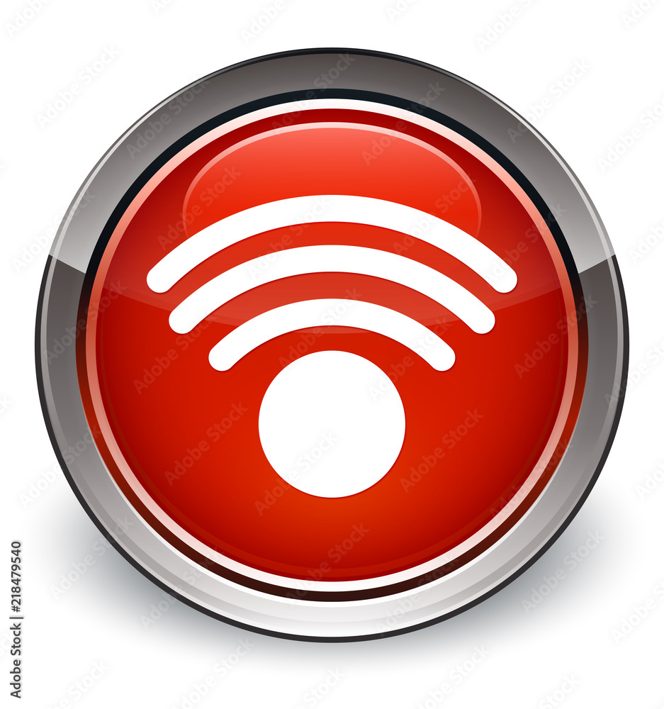 Wifi icon optimum red round button Wifi icon optimum red round button